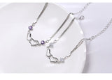 925 Silver Crystal Heart Bracelet for Women Wedding Jewelry