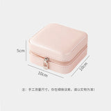 Portable Jewelry Box Storage Organizer Earring Necklace Ring Case