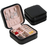 Portable Jewelry Box Storage Organizer Earring Necklace Ring Case