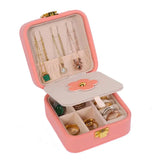 Portable Jewelry Box Travel Organizer Earrings Necklace Ring Holder