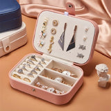 Portable Jewelry Box Two Layers Earring Ring Storage Case Travel Display