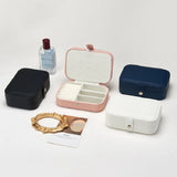 Portable Jewelry Box Two Layers Earring Ring Storage Case Travel Display