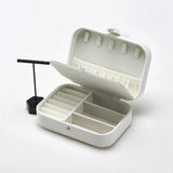 Portable Jewelry Box Two Layers Earring Ring Storage Case Travel Display