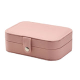 Portable Jewelry Box Two Layers Earring Ring Storage Case Travel Display