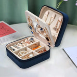 Portable Jewelry Organizer Candy PU Leather Storage Box
