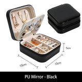 Portable Jewelry Organizer Candy PU Leather Storage Box