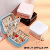 Portable Jewelry Organizer Candy PU Leather Storage Box