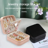 Portable Jewelry Organizer Candy PU Leather Storage Box