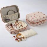 Portable Travel PU Leather Jewelry Storage Box Organizer