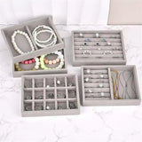 Portable Velvet Jewelry Display Organizer Box