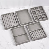 Portable Velvet Jewelry Display Organizer Box