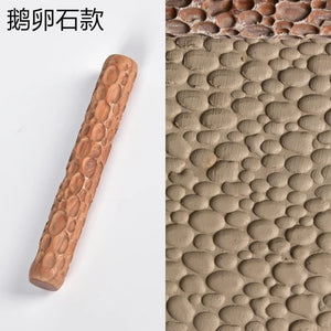 Pottery Teapot Handle Scraper Tool Stamp Pattern Roller Clay Sculpting