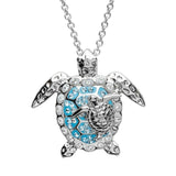 Alloy Turtle Necklace Sea Turtle Mother & Baby Pendant Charm Women Jewelry