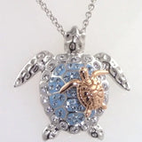 Alloy Turtle Necklace Sea Turtle Mother & Baby Pendant Charm Women Jewelry