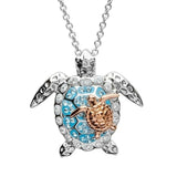 Alloy Turtle Necklace Sea Turtle Mother & Baby Pendant Charm Women Jewelry
