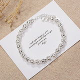 925 Sterling Silver Ball Chain Bracelet for Women