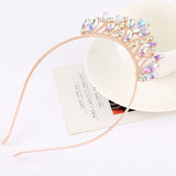 Crystal Crown Headband Bridal Wedding Tiara Colorful Exaggerated Hair Accessory
