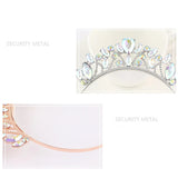 Crystal Crown Headband Bridal Wedding Tiara Colorful Exaggerated Hair Accessory