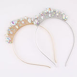 Crystal Crown Headband Bridal Wedding Tiara Colorful Exaggerated Hair Accessory