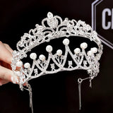 Crystal Tiara Crown Headband for Women Bridal Prom Rhinestones Wedding Party