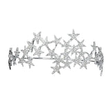 Princess Crystal Star Tiara Hair Bride Headdress Wedding Accessory