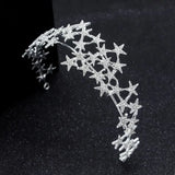 Princess Crystal Star Tiara Hair Bride Headdress Wedding Accessory
