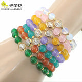 Bracelet Natural Stone Amazons Powder Crystals Opals Topazs