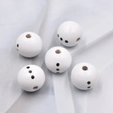 DIY 20mm Christmas Snowman Wooden Beads for Jewelry Making
