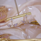 Angel Wings Zircon Earrings Wedding Banquet Jewelry