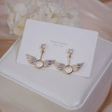 Angel Wings Zircon Earrings Wedding Banquet Jewelry