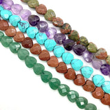 Faceted Natural Stone Love Couple Necklace & Bracelet Set