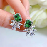 1ct Emerald Earrings European and American Style