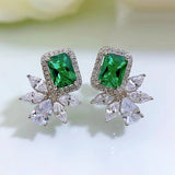 1ct Emerald Earrings European and American Style