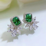 1ct Emerald Earrings European and American Style