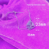 10pcs Stainless Steel Boat Pendant Bracelet Lady Jewelry Gift Good Luck