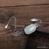S925 Silver Hetian Jade Bracelet Women's Temperament Bracelet