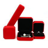 Velvet Ring Pendant Bracelet Jewelry Box High Metal Case Logo