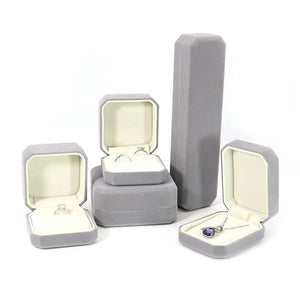 Velvet Ring Pendant Bracelet Jewelry Box High Metal Case Logo