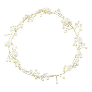 Acrylic Flower Headband for Women Beach Wedding