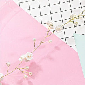 Acrylic Flower Headband for Women Beach Wedding
