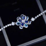 Diamond Camellia Bracelet - Women's High Carbon Diamond Jewelry