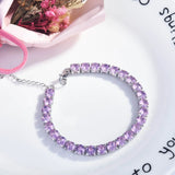Claw Pink Diamond Bracelet Women's High Carbon Jewelry Gift