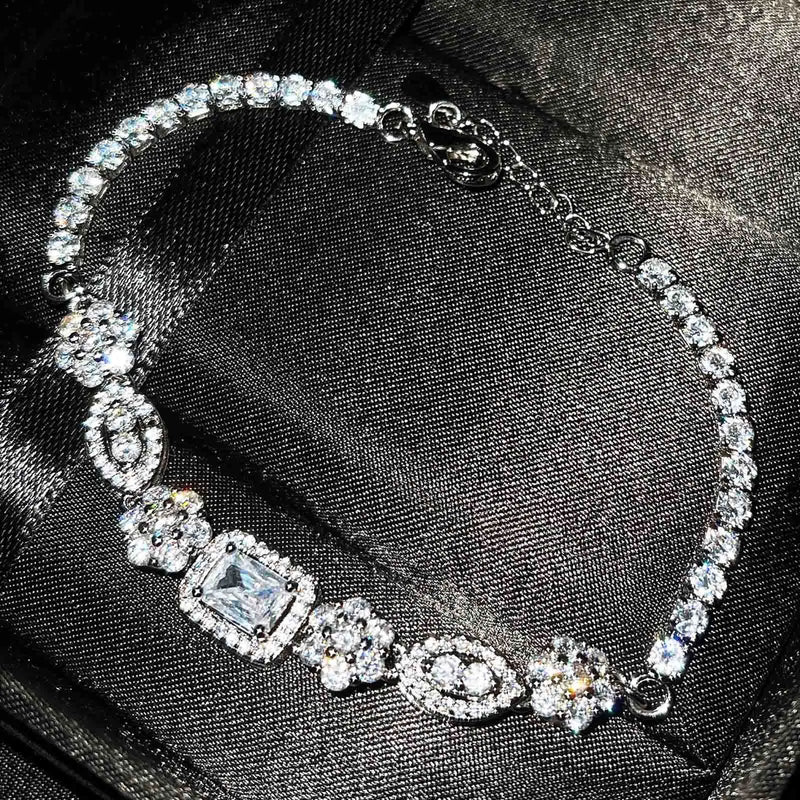 Women's T Diamond Bracelet High Carbon Diamond Jewelry
