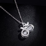 925 Silver Necklace Cherry Pendant Wave Chain Size 40+5cm Jewelry