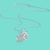 925 Silver Necklace Cherry Pendant Wave Chain Size 40+5cm Jewelry