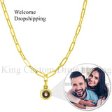 Heart Projection Circle Necklace for Boyfriend and Girlfriend