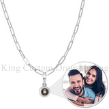 Heart Projection Circle Necklace for Boyfriend and Girlfriend