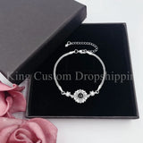 Projection Photo Flower Bracelet for Couples