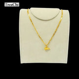 Beige Velvet Jewelry Display Rack Wooden Necklace Pendant Bead Chain Organizer