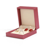 PU Leather Jewelry Set Box Ring Pendant Earring Holder Storage